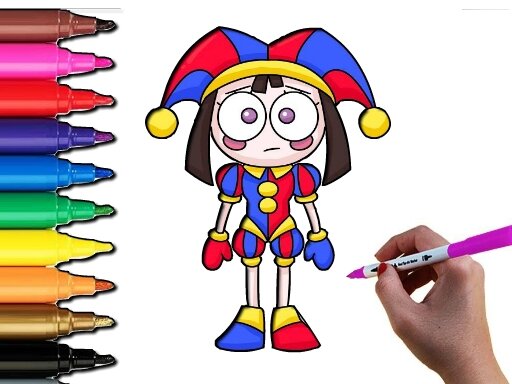 casual game:Pomni Coloring Time
