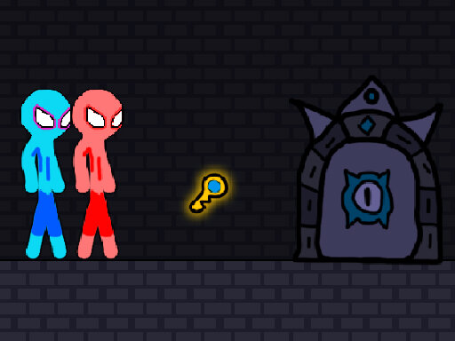 casual game:Red and Blue Stickman Rope